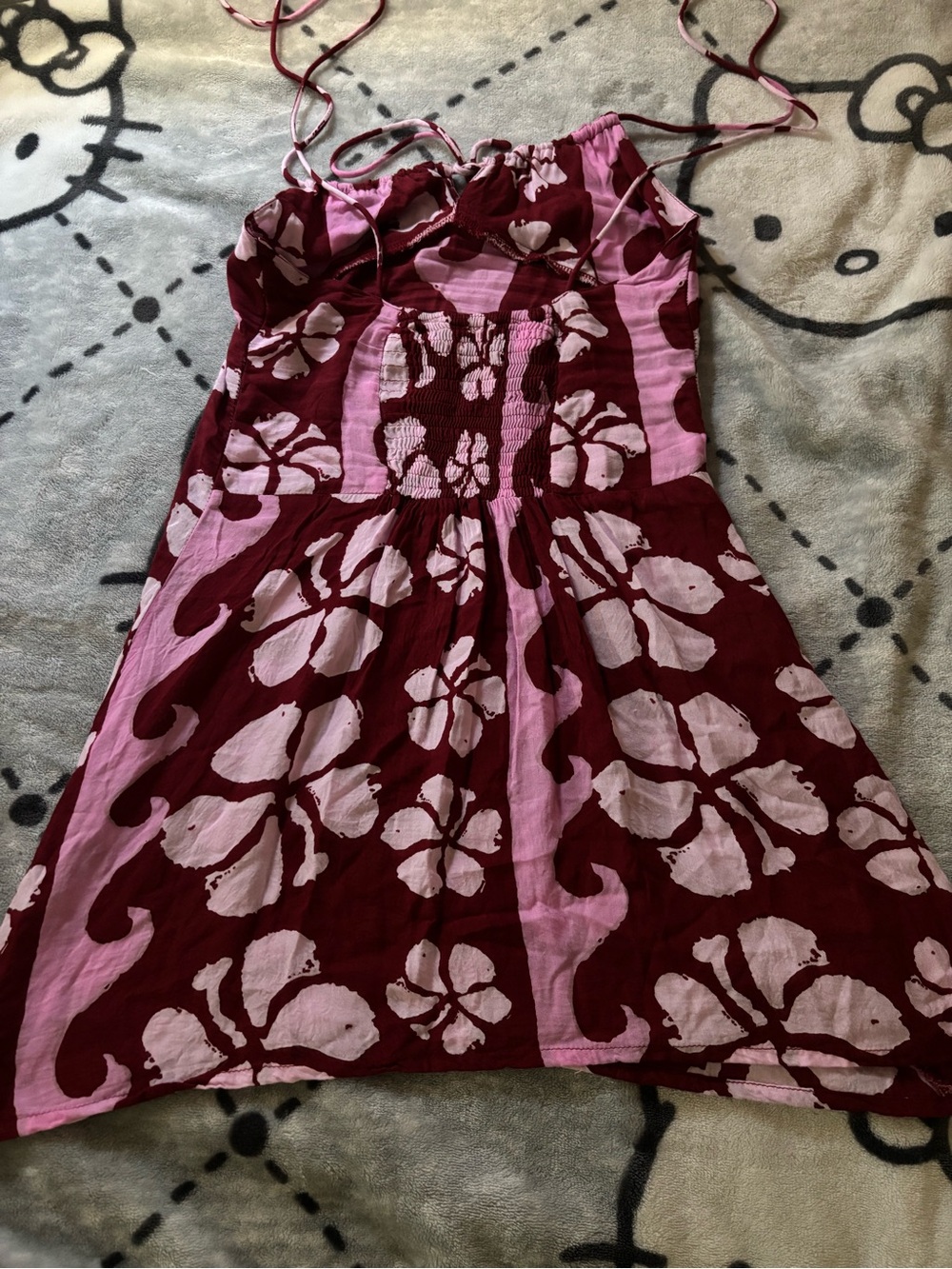 Pink & Burgundy Floral Sundress